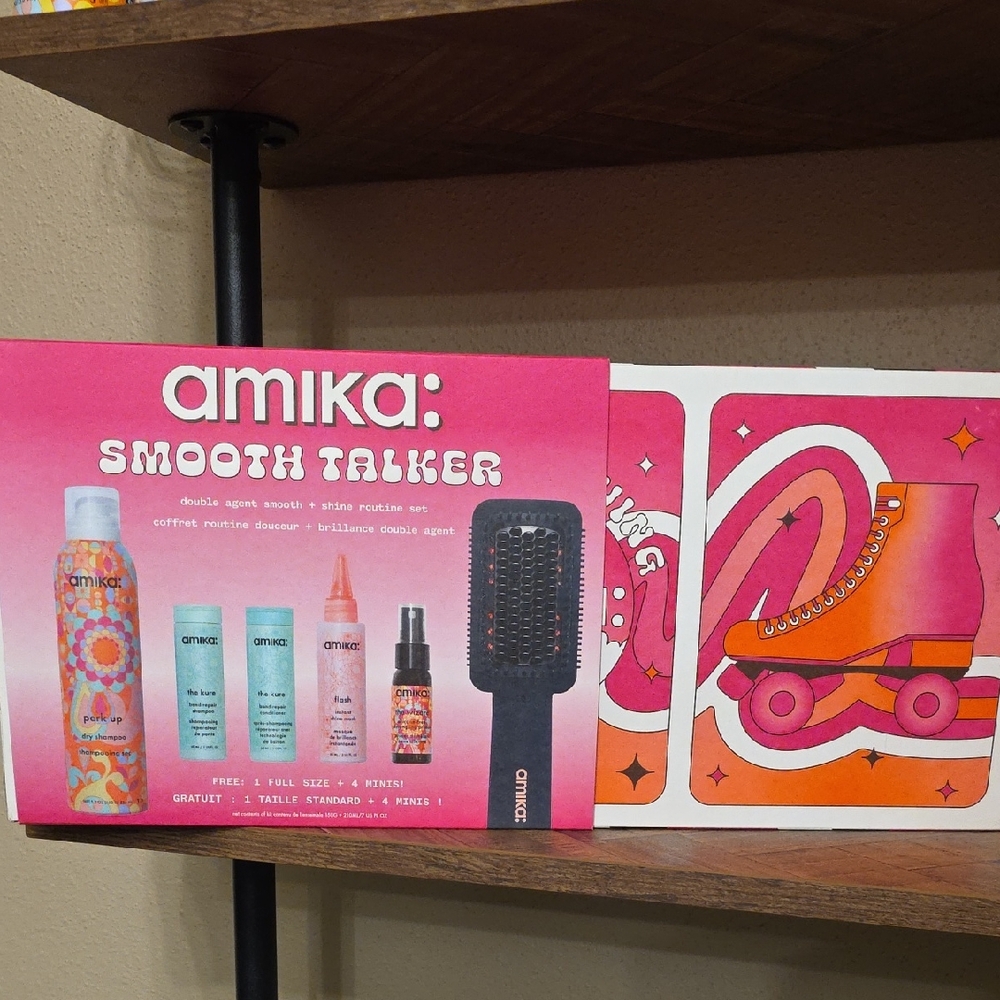 Brand New! Amika Smooth Talker Set with Pink and Orange Packaging